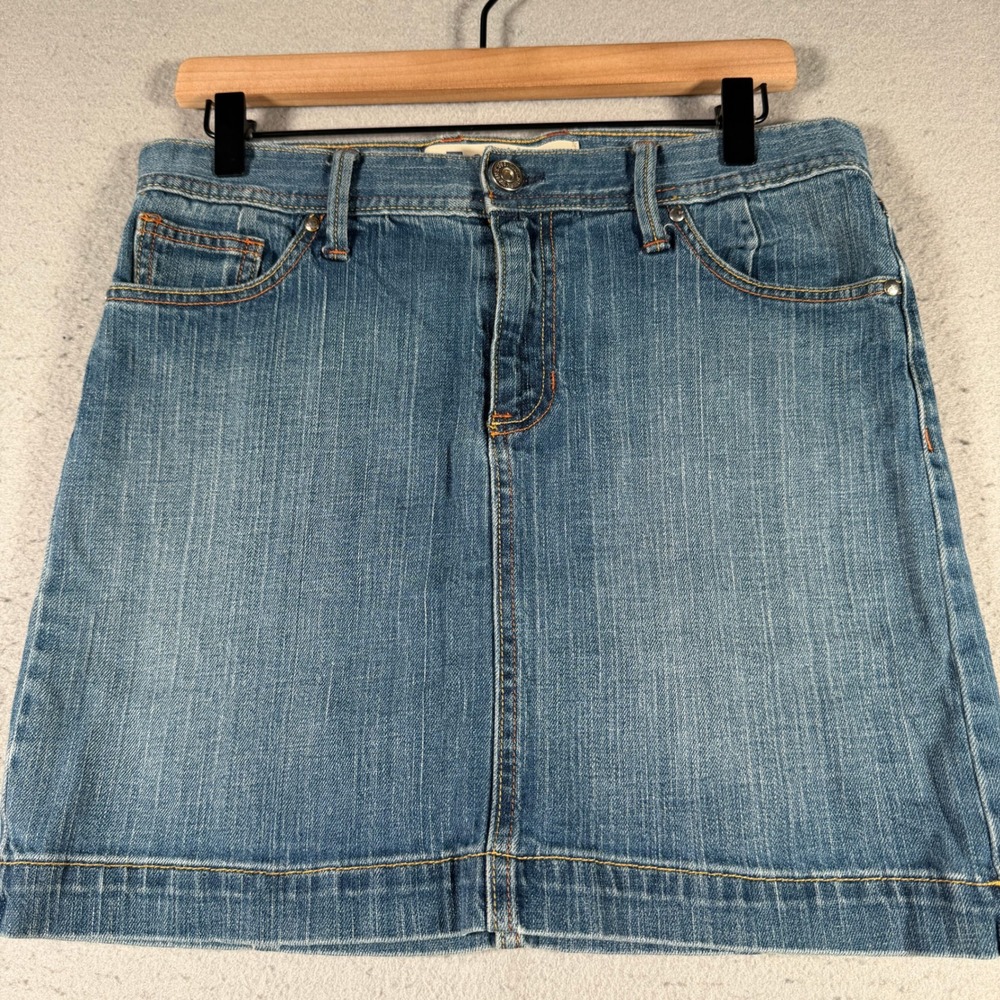Gap Jeans Stretch Womens Blue Denim Mini Skirt Size 8 Medium Wash 316307-00-1